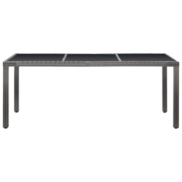 vidaXL Conjunto de comedor de jardín 9 piezas ratán sintético gris