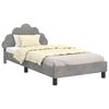 vidaXL Cama para ni&ntilde;os con cabecero Gris Claro 80 x 200 cm Terciopelo