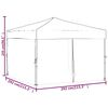 vidaXL Carpa para fiestas plegable con paredes laterales crema 3x3 m