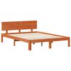 vidaXL Estructura de cama 2 pcs Marr&oacute;n cera Madera de Pino Macizo