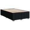 vidaXL Cama box spring con colch&oacute;n tela negro 120x190 cm