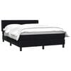 vidaXL Cama box spring con colch&oacute;n terciopelo negro 160x210 cm