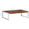 vidaXL Mesa de centro de madera maciza reciclada 120x60x35 cm
