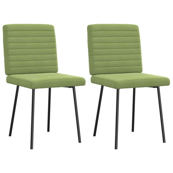 vidaXL Sillas de comedor 2 unidades terciopelo verde claro