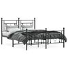vidaXL Estructura cama sin colchón con estribo metal negro 135x190 cm