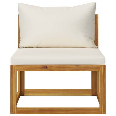 vidaXL Set de sofá de jardín 2 pzas con cojín madera maciza de acacia