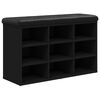 vidaXL Banco zapatero madera de ingenier&iacute;a negro 82x32x50 cm