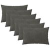 vidaXL Funda de almohada 6 pcs HEERLEN Gris oscuro 50 x 70 cm