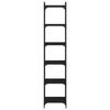vidaXL Librer&iacute;a de 6 estantes madera de ingenier&iacute;a negro 40x30x188 cm