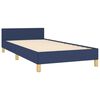 vidaXL Estructura de cama sin colch&oacute;n tela azul 90x200 cm