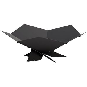 vidaXL Hoguera Negro 53 x 53 x 18,5 cm Acero