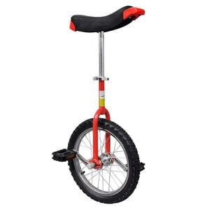vidaXL Monociclo ajustable rojo 16 pulgadas