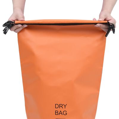 vidaXL Bolso acuático impermeable PVC naranja 10 L