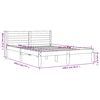 vidaXL Estructura de cama sin colch&oacute;n madera maciza marr&oacute;n 135x190 cm