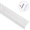 vidaXL Perfiles de peldaños forma de L 15 uds aluminio plata 90 cm