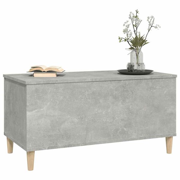 vidaXL Mesa de centro madera contrachapada gris hormig&oacute;n 90x44,5x45 cm