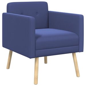 vidaXL Sill&oacute;n decorativo Azul Polic&iacute;a Terciopelo