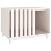 vidaXL Cama para perros madera maciza de pino blanco 100x70x72 cm
