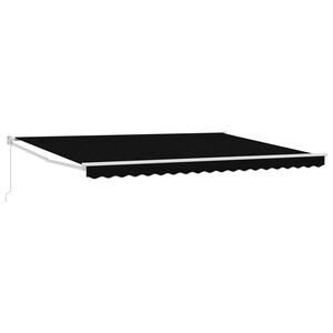 vidaXL Toldo Retráctil Manual Negro 450 x 300 cm Poliéster y metal