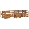 vidaXL Juegos de sof&aacute;s 8 pcs Natural Madera de Acacia S&oacute;lida
