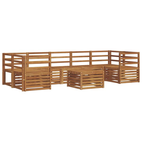 vidaXL Juegos de sof&aacute;s 8 pcs Natural Madera de Acacia S&oacute;lida