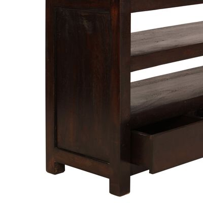 vidaXL Mueble para TV madera maciza acacia marrón oscuro 90x30x55 cm