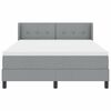 vidaXL Cama tipo Box Spring Gris Claro 200 x 160 cm Poli&eacute;ster