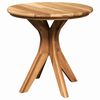 vidaXL Mesa lateral Marr&oacute;n 55 x 55 x 51 cm Madera de teca maciza