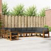 vidaXL Conjunto de sof&aacute;s de exterior 10 pcs Natural y Antracita