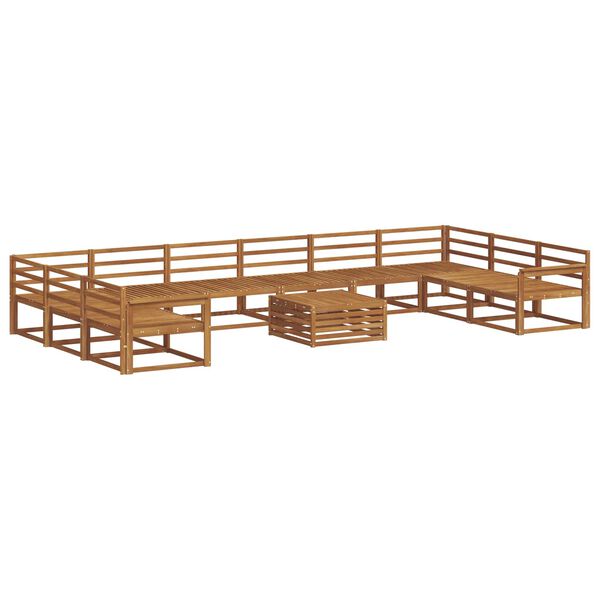 vidaXL Conjunto de sof&aacute;s de exterior 11 pcs Natural