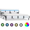 vidaXL Estructura de cama con LED sin colch&oacute;n blanco 120x200 cm