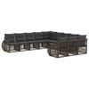 vidaXL Conjunto de sof&aacute;s de jard&iacute;n 11 uds. 11 plaza Gris y Gris Oscuro