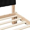 vidaXL Estructura de Cama con Cabecera Tapizada Marr&oacute;n 135 x 190 cm