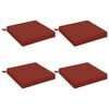 vidaXL Cojines para asiento SOEST 4 uds. 100% Poli&eacute;ster Rojo