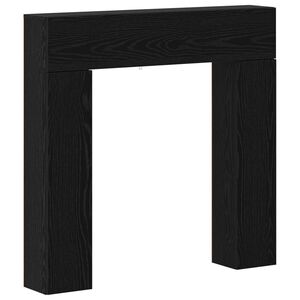 vidaXL Marco de chimenea Roble Negro 102 x 18 x 100,5 cm