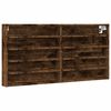 vidaXL Vitrina de madera de ingenier&iacute;a roble ahumado 100x8,5x50 cm