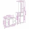 vidaXL Juego de muebles de ba&ntilde;o 3 pcs Negro Madera de ingenier&iacute;a