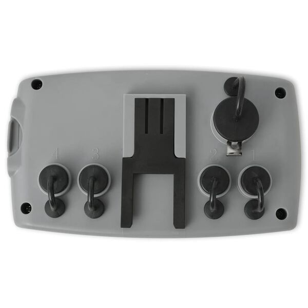 vidaXL Temporizador autom&aacute;tico con 4 estaciones sensor de humedad 3 V