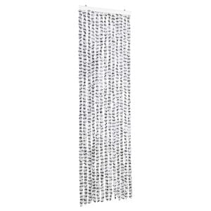 vidaXL Cortina antimoscas chenilla gris claro y gris oscuro 56x200 cm