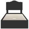 vidaXL Cama con almacenamiento Negro 100 x 200 cm Madera de ingenier&iacute;a
