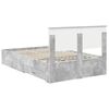 vidaXL Estructura de cama con cabecera Gris Concreto 120 x 190 cm