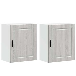vidaXL Armarios pared para cocina 2 uds Porto gris sonoma