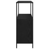 vidaXL Mueble de ba&ntilde;o con estantes roble negro 76,5x35x95 cm