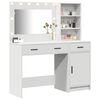 vidaXL Mesa de tocador con cajón 2 pcs Blanco 78.5 x 41 x 135 cm