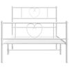vidaXL Estructura cama sin colchón con estribo metal blanco 100x200 cm