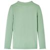 Camiseta infantil manga larga cuello alto color menta oscuro 104