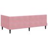 vidaXL Estructura de cama en esquina Rosa 90 cm x 200 cm Terciopelo