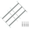 vidaXL Reja de Seguridad para Ventanas con 3 Barandas 3 pcs 430-740 mm