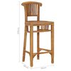 vidaXL Set mesa y sillas de bar de jard&iacute;n 3 pzas madera maciza de teca