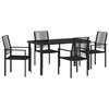 vidaXL Conjunto de Comedor de Jard&iacute;n 5 pcs Negro